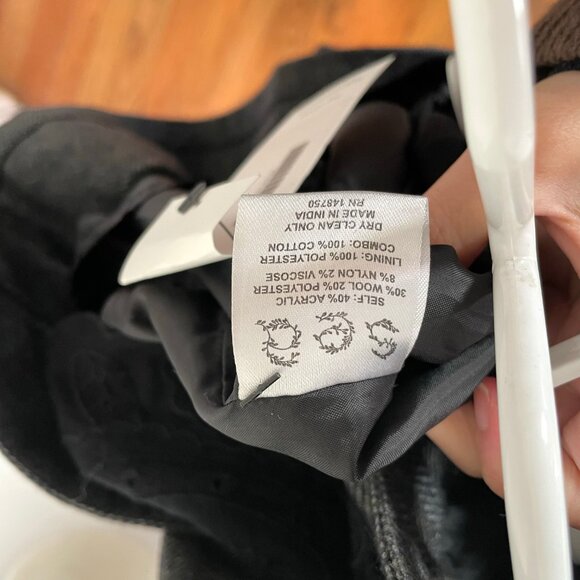 NEW WITH TAGS Sea New York Grey Wool Lucas Suiting Skirt Size US 2 - Picture 8 of 8